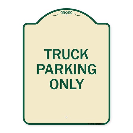 Signmission Reserved Parking Truck Parking Heavy-Gauge Aluminum Architectural Sign, 24" x 18", TG-1824-23028 A-DES-TG-1824-23028